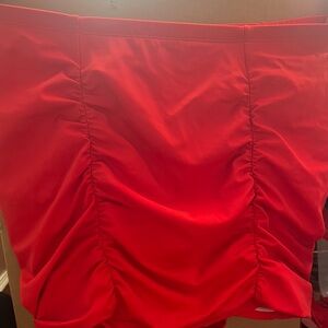 Torrid Swim Skirt with Ruched Sides with Elastic Waist Red 1X